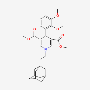 molecular formula C29H37NO6 B4309026 3,5-DIMETHYL 1-[2-(ADAMANTAN-1-YL)ETHYL]-4-(2,3-DIMETHOXYPHENYL)-1,4-DIHYDROPYRIDINE-3,5-DICARBOXYLATE 