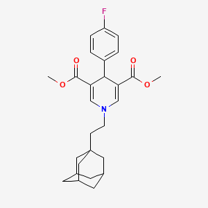 3,5-DIMETHYL 1-[2-(ADAMANTAN-1-YL)ETHYL]-4-(4-FLUOROPHENYL)-1,4-DIHYDROPYRIDINE-3,5-DICARBOXYLATE