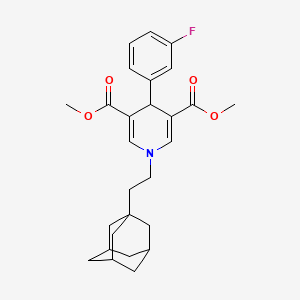 3,5-DIMETHYL 1-[2-(ADAMANTAN-1-YL)ETHYL]-4-(3-FLUOROPHENYL)-1,4-DIHYDROPYRIDINE-3,5-DICARBOXYLATE