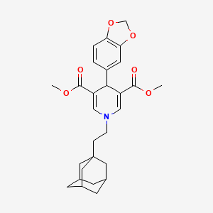 3,5-DIMETHYL 1-[2-(ADAMANTAN-1-YL)ETHYL]-4-(2H-1,3-BENZODIOXOL-5-YL)-1,4-DIHYDROPYRIDINE-3,5-DICARBOXYLATE