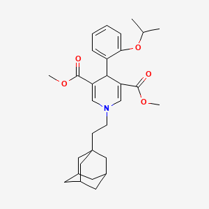 3,5-DIMETHYL 1-[2-(ADAMANTAN-1-YL)ETHYL]-4-[2-(PROPAN-2-YLOXY)PHENYL]-1,4-DIHYDROPYRIDINE-3,5-DICARBOXYLATE