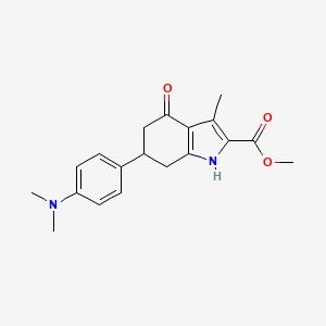 molecular formula C19H22N2O3 B4309077 methyl 6-[4-(dimethylamino)phenyl]-3-methyl-4-oxo-4,5,6,7-tetrahydro-1H-indole-2-carboxylate 