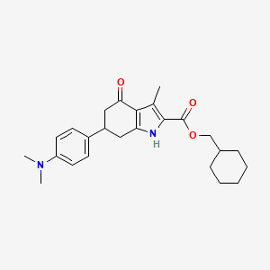 cyclohexylmethyl 6-[4-(dimethylamino)phenyl]-3-methyl-4-oxo-4,5,6,7-tetrahydro-1H-indole-2-carboxylate