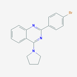 molecular formula C18H16BrN3 B430909 2-(4-Bromophenyl)-4-pyrrolidin-1-ylquinazoline CAS No. 305867-81-6