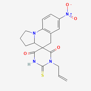 1-allyl-7'-nitro-2-thioxo-1',2',3',3a'-tetrahydro-2H,5'H-spiro[pyrimidine-5,4'-pyrrolo[1,2-a]quinoline]-4,6(1H,3H)-dione