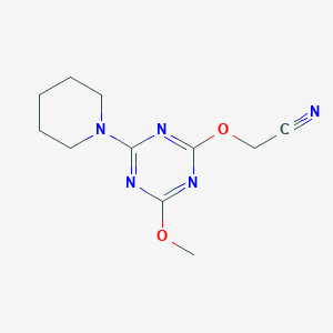 [(4-METHOXY-6-PIPERIDINO-1,3,5-TRIAZIN-2-YL)OXY]METHYL CYANIDE