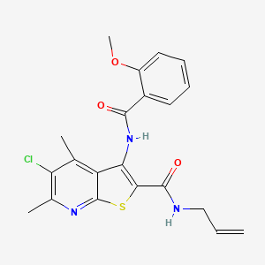 molecular formula C21H20ClN3O3S B4309157 N-allyl-5-chloro-3-[(2-methoxybenzoyl)amino]-4,6-dimethylthieno[2,3-b]pyridine-2-carboxamide 