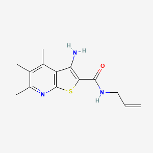 3-amino-4,5,6-trimethyl-N-(prop-2-en-1-yl)thieno[2,3-b]pyridine-2-carboxamide