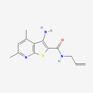 molecular formula C13H15N3OS B4309170 3-amino-4,6-dimethyl-N-(prop-2-en-1-yl)thieno[2,3-b]pyridine-2-carboxamide 