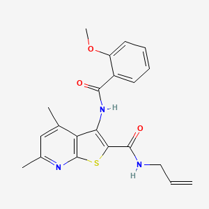 molecular formula C21H21N3O3S B4309173 N-allyl-3-[(2-methoxybenzoyl)amino]-4,6-dimethylthieno[2,3-b]pyridine-2-carboxamide 