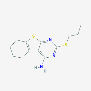 molecular formula C13H17N3S2 B430918 2-(Propylsulfanyl)-5,6,7,8-tetrahydro[1]benzothieno[2,3-d]pyrimidin-4-amine CAS No. 351440-88-5