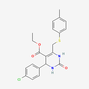 Ethyl 4-(4-chlorophenyl)-6-{[(4-methylphenyl)sulfanyl]methyl}-2-oxo-1,2,3,4-tetrahydropyrimidine-5-carboxylate