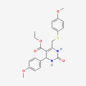 molecular formula C22H24N2O5S B4309204 Ethyl 4-(4-methoxyphenyl)-6-{[(4-methoxyphenyl)sulfanyl]methyl}-2-oxo-1,2,3,4-tetrahydropyrimidine-5-carboxylate 