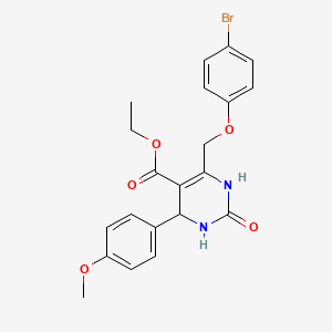 ethyl 6-[(4-bromophenoxy)methyl]-4-(4-methoxyphenyl)-2-oxo-1,2,3,4-tetrahydropyrimidine-5-carboxylate