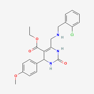 ETHYL 6-{[(2-CHLOROBENZYL)AMINO]METHYL}-4-(4-METHOXYPHENYL)-2-OXO-1,2,3,4-TETRAHYDRO-5-PYRIMIDINECARBOXYLATE