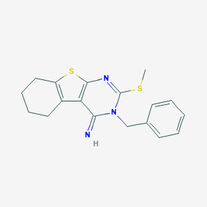 molecular formula C18H19N3S2 B430922 3-benzyl-2-(methylsulfanyl)-5,6,7,8-tetrahydro[1]benzothieno[2,3-d]pyrimidin-4(3H)-imine CAS No. 352661-31-5