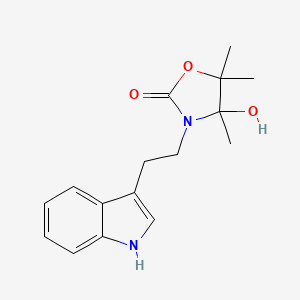 molecular formula C16H20N2O3 B4309246 4-HYDROXY-3-[2-(1H-INDOL-3-YL)ETHYL]-4,5,5-TRIMETHYL-1,3-OXAZOLAN-2-ONE 