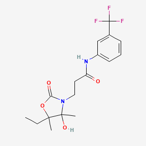 3-(5-ethyl-4-hydroxy-4,5-dimethyl-2-oxo-1,3-oxazolidin-3-yl)-N-[3-(trifluoromethyl)phenyl]propanamide