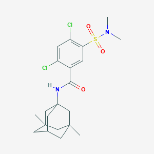 2,4-DICHLORO-N-(3,5-DIMETHYLADAMANTAN-1-YL)-5-(DIMETHYLSULFAMOYL)BENZAMIDE