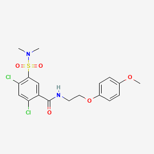 2,4-DICHLORO-5-[(DIMETHYLAMINO)SULFONYL]-N~1~-[2-(4-METHOXYPHENOXY)ETHYL]BENZAMIDE