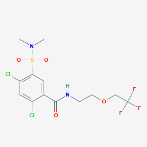 2,4-dichloro-5-(dimethylsulfamoyl)-N-[2-(2,2,2-trifluoroethoxy)ethyl]benzamide