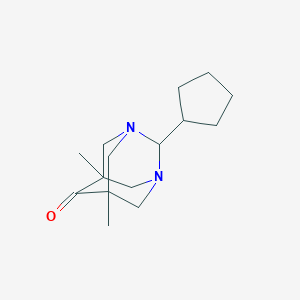 molecular formula C15H24N2O B430928 2-Cyclopentyl-5,7-dimethyl-1,3-diazatricyclo[3.3.1.1~3,7~]decan-6-one CAS No. 334505-39-4