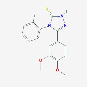 molecular formula C17H17N3O2S B430932 5-(3,4-Dimethoxy-phenyl)-4-o-tolyl-4H-[1,2,4]triazole-3-thiol 