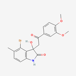 4-bromo-3-[2-(3,4-dimethoxyphenyl)-2-oxoethyl]-3-hydroxy-5-methyl-1,3-dihydro-2H-indol-2-one