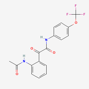 2-(2-acetamidophenyl)-2-oxo-N-[4-(trifluoromethoxy)phenyl]acetamide