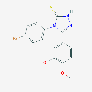 molecular formula C16H14BrN3O2S B430933 4-(4-Bromo-phenyl)-5-(3,4-dimethoxy-phenyl)-4H-[1,2,4]triazole-3-thiol 