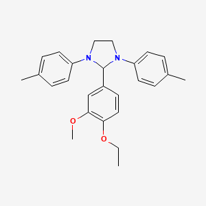 2-(4-ethoxy-3-methoxyphenyl)-1,3-bis(4-methylphenyl)imidazolidine