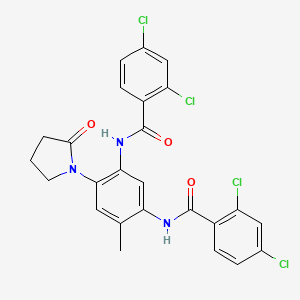 molecular formula C25H19Cl4N3O3 B4309351 N,N'-[4-METHYL-6-(2-OXO-1-PYRROLIDINYL)-1,3-PHENYLENE]BIS(2,4-DICHLOROBENZAMIDE) 