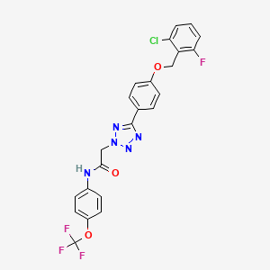 molecular formula C23H16ClF4N5O3 B4309369 2-(5-{4-[(2-chloro-6-fluorobenzyl)oxy]phenyl}-2H-tetrazol-2-yl)-N-[4-(trifluoromethoxy)phenyl]acetamide 