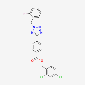 2,4-DICHLOROBENZYL 4-[2-(2-FLUOROBENZYL)-2H-1,2,3,4-TETRAAZOL-5-YL]BENZOATE