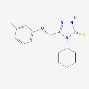 molecular formula C16H21N3OS B430938 4-cyclohexyl-3-[(3-methylphenoxy)methyl]-1H-1,2,4-triazole-5-thione CAS No. 328556-81-6