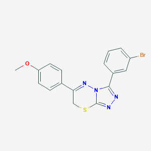 molecular formula C17H13BrN4OS B430940 3-(3-bromophenyl)-6-(4-methoxyphenyl)-7H-[1,2,4]triazolo[3,4-b][1,3,4]thiadiazine 