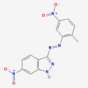 3-[(Z)-2-(2-METHYL-5-NITROPHENYL)-1-DIAZENYL]-6-NITRO-1H-INDAZOLE