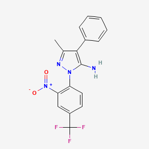 3-methyl-1-[2-nitro-4-(trifluoromethyl)phenyl]-4-phenyl-1H-pyrazol-5-amine