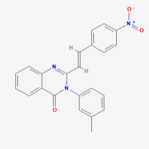 molecular formula C23H17N3O3 B430947 2-(2-{4-nitrophenyl}vinyl)-3-(3-methylphenyl)-4(3H)-quinazolinone CAS No. 300806-01-3