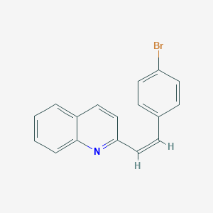 molecular formula C17H12BrN B430949 2-[(E)-2-(4-bromophenyl)ethenyl]quinoline CAS No. 5396-94-1