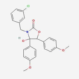 3-(3-CHLOROBENZYL)-4-HYDROXY-4,5-BIS(4-METHOXYPHENYL)-1,3-OXAZOLAN-2-ONE