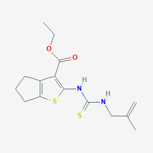molecular formula C15H20N2O2S2 B430953 ethyl 2-(2-methylprop-2-enylcarbamothioylamino)-5,6-dihydro-4H-cyclopenta[b]thiophene-3-carboxylate CAS No. 327168-18-3