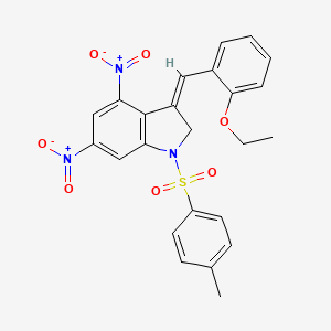 3-[(Z)-1-(2-ETHOXYPHENYL)METHYLIDENE]-1-[(4-METHYLPHENYL)SULFONYL]-4,6-DINITRO-1,2-DIHYDRO-3H-INDOLE