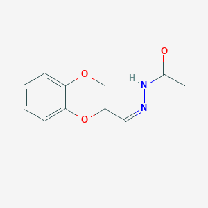 molecular formula C12H14N2O3 B430956 N'-[1-(2,3-dihydro-1,4-benzodioxin-2-yl)ethylidene]acetohydrazide 