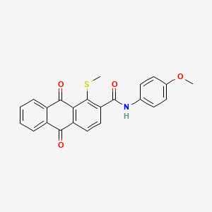 N-(4-methoxyphenyl)-1-(methylsulfanyl)-9,10-dioxo-9,10-dihydroanthracene-2-carboxamide