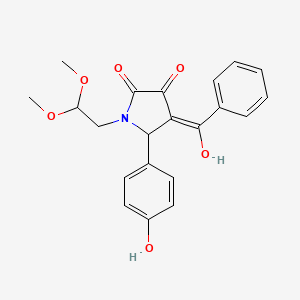 4-benzoyl-1-(2,2-dimethoxyethyl)-3-hydroxy-5-(4-hydroxyphenyl)-1,5-dihydro-2H-pyrrol-2-one