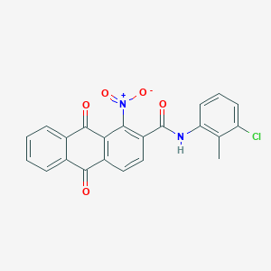 N-(3-CHLORO-2-METHYLPHENYL)-1-NITRO-9,10-DIOXO-9,10-DIHYDRO-2-ANTHRACENECARBOXAMIDE