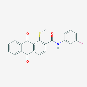 N-(3-fluorophenyl)-1-(methylsulfanyl)-9,10-dioxo-9,10-dihydroanthracene-2-carboxamide