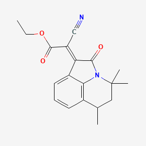 ethyl (2E)-cyano(4,4,6-trimethyl-2-oxo-5,6-dihydro-4H-pyrrolo[3,2,1-ij]quinolin-1(2H)-ylidene)ethanoate