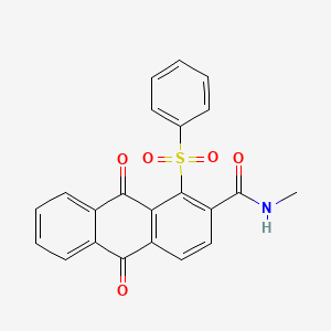 1-(BENZENESULFONYL)-N-METHYL-9,10-DIOXO-9,10-DIHYDROANTHRACENE-2-CARBOXAMIDE